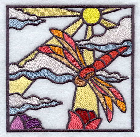Stained Glass Spring - Top Center