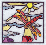 Stained Glass Spring - Top Center