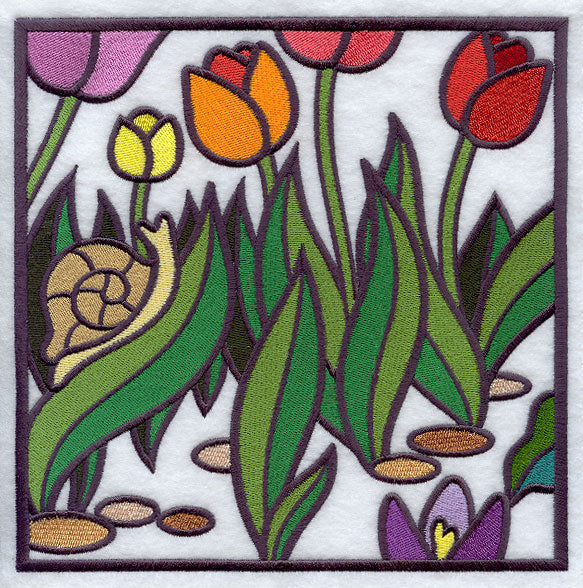Stained Glass Spring - Middle Center