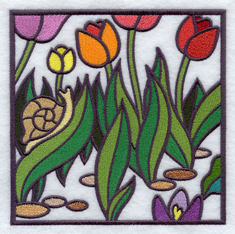 Stained Glass Spring - Middle Center