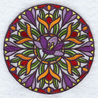 Stained Glass Crocus Medallion