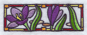 Stained Glass Crocus Border