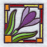 Stained Glass Crocus Corner