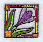 Stained Glass Crocus Corner