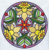 Stained Glass Daffodil Medallion