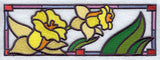 Stained Glass Daffodil Border