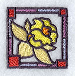 Stained Glass Daffodil Corner