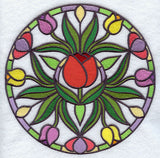 Stained Glass Tulip Medallion