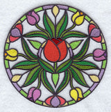 Stained Glass Tulip Medallion