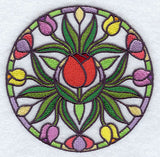 Stained Glass Tulip Medallion
