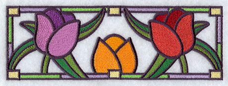 Stained Glass Tulip Border