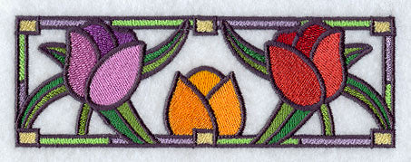 Stained Glass Tulip Border