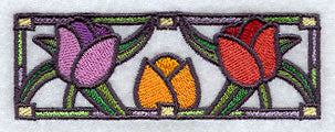 Stained Glass Tulip Border