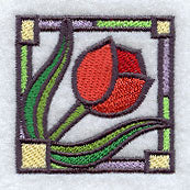 Stained Glass Tulip Corner