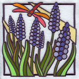 Stained Glass Hyacinth Square