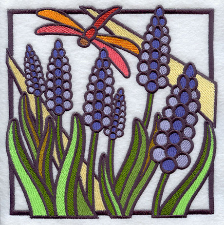 Stained Glass Hyacinth Square