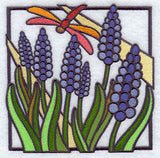 Stained Glass Hyacinth Square