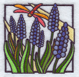 Stained Glass Hyacinth Square