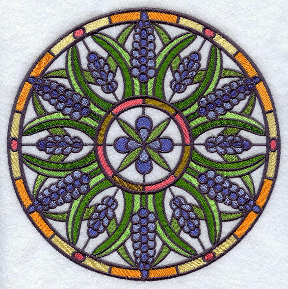 Stained Glass Hyacinth Medallion