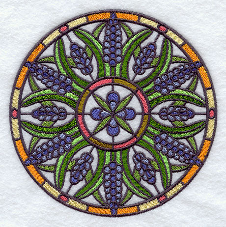 Stained Glass Hyacinth Medallion