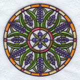 Stained Glass Hyacinth Medallion
