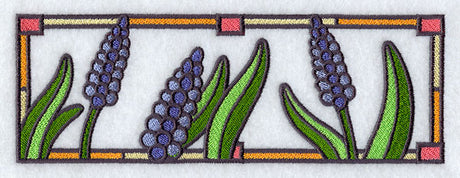 Stained Glass Hyacinth Border
