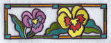 Stained Glass Pansies Border