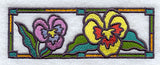 Stained Glass Pansies Border