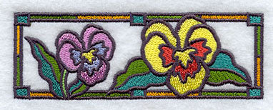Stained Glass Pansies Border