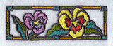 Stained Glass Pansies Border