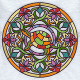 Stained Glass Turtle Medallion