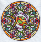 Stained Glass Turtle Medallion