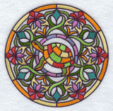 Stained Glass Turtle Medallion