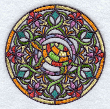 Stained Glass Turtle Medallion
