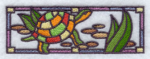 Stained Glass Turtle Border