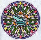 Stained Glass Frog Medallion