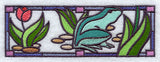 Stained Glass Frog Border