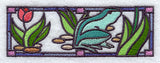 Stained Glass Frog Border
