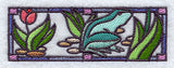 Stained Glass Frog Border