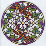 Stained Glass Dragonflies Medallion