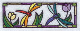 Stained Glass Dragonflies Border