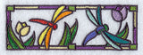Stained Glass Dragonflies Border