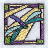 Stained Glass Dragonfly Corner