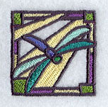 Stained Glass Dragonfly Corner