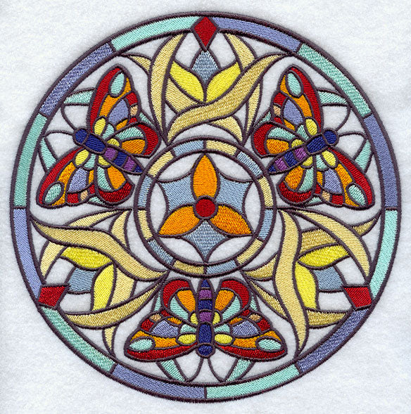 Stained Glass Butterfly Medallion