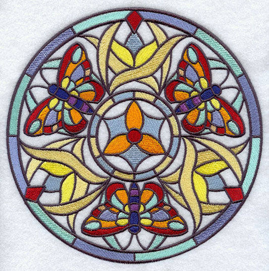 Stained Glass Butterfly Medallion