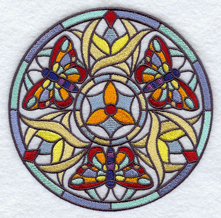 Stained Glass Butterfly Medallion