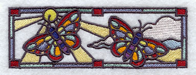 Stained Glass Butterfly Border