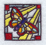 Stained Glass Butterfly Corner