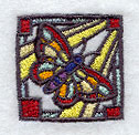 Stained Glass Butterfly Corner